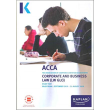 CORPORATE AND BUSINESS LAW GLO STUDY TEXT by KAPLAN Paperback Book
