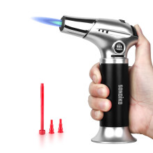 Sondiko Kitchen Blow Torch S901, Refillable Kitchen Butane Torch with Safety Lock and Adjustable Flame for DIY, Creme Brulee, BBQ and Baking(Butane G