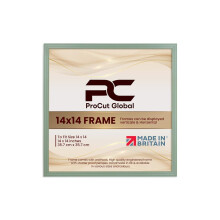 Procut Global 14X14 Green Picture Frames - Classic Wooden Photo Frame with Shatterproof Perspex for Wall or Tabletop - Perfect for Posters, Certifica