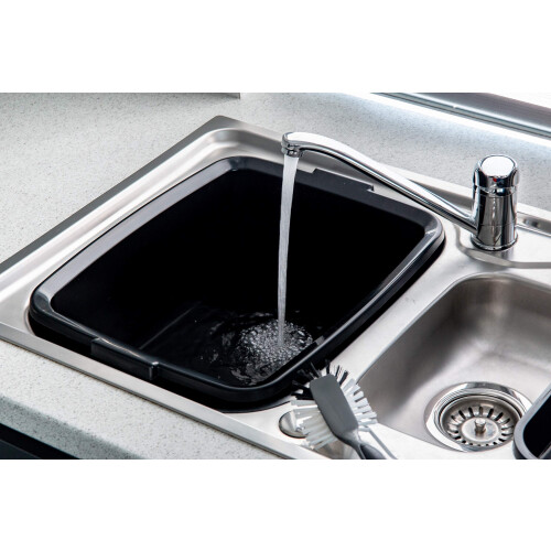 Addis Addis Plastic Butler Large Rectangular Bowl, Soft Black, 12.5 Litre ,505607 2