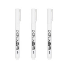 Sufune Acrylic Paint Pens, White Pen Set of 3 Glass Paint Markers Fine Tip | Ideal for Wood, Porcelain, Ceramic, Stone, Rock Painting and more