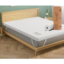 Sleepy Owl 10cm Memory Foam Mattress Topper SUPER KING Bed, 4 Inch Thick Gel Infused Orthopedic Mattress Pad, Removable Washable with Elastic Straps