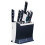 Tefal TEFAL EverSharp Pro Knife Block with Integrated Automatic Sharpener, 6-Piece Knife Set with Scissors Chef, Bread, Santoku, Utility 1