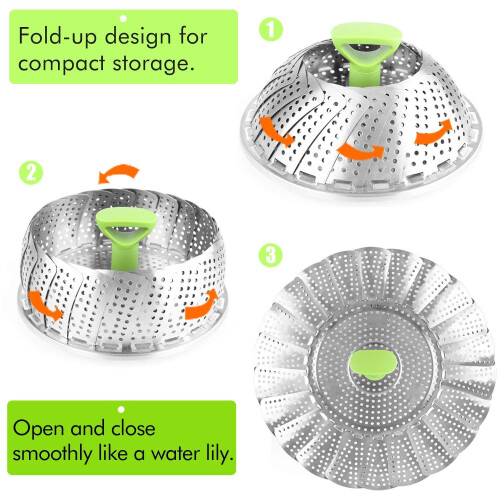 Consevisen Stainless Steel Vegetable Steamer 2