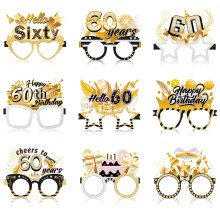 Konsait 60th Birthday Glasses 18 Pack 60th Birthday Paper Glasses for Man W