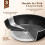 Kitchen Academy 17pcs Induction Hob Pan Set, Black Granite Cookware Sets 6