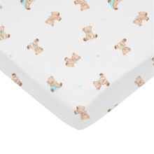 American Baby Company Fitted Mini Crib Sheet 24" x 38", Soft Breathable 100% Cotton Bear