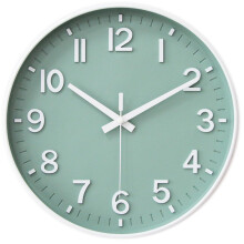 HZDHCLH Wall Clock 8 Inch Silent Non Ticking Quartz Modern Decorative Clock for Office Classroom Home Living Room Bedroom(Green white)