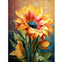 Hongyrjy Sun Flowers Diamond Painting,Flower Diamond Art Kits Adults,Flowers Gem Art Kits Adults and Crafts Home Decor 12x16inch