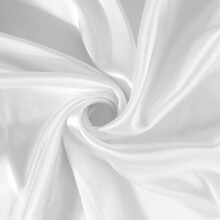 Satin Fabric by The Yard, 60 Inch Wide White Satin Fabric Shiny & Silky Lining Cloth Fabric for Wedding Dress, Clothing Making, DIY Crafts, Table Cov