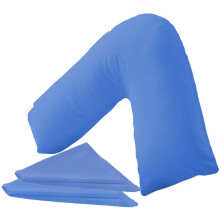 URBAN GROOVE V Shaped Pillowcase Cover Plain Polycotton Back & Neck Support Orthopaedic/Pregnancy/Nursing Pillowcase Cover - V Pillow case cover only