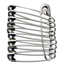 eRadius 10 x Extra Large Safety Pins Kraft Craft Pins Size 4 / 55mm 10Pcs Silver