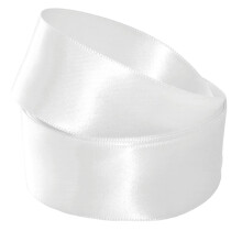 White Satin Ribbon 50mm Wide 3 Meters for Gifts Wrap, Sew, Party, Decorations, Events, Dress, Crafts, Bows, Car, Wedding, Christmas Floral More