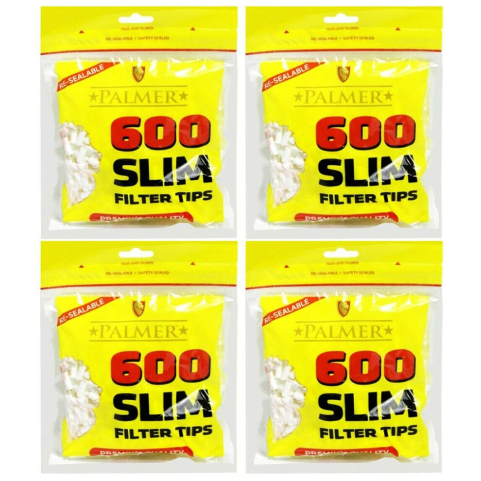 Filter Black/Yellow 600-15000 X Palmer Cigarette Tobacco Slim Tips Rolling Paper Resealable Bags Smoking Uk Free P&P (4 X Pack (2400 Tips))