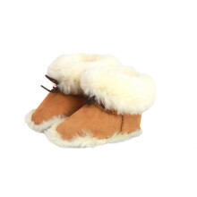 (XL, Tan) Eastern Counties Leather Baby Alex Sheepskin Lace Up Booties