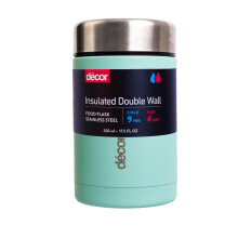 Décor Vacuum Insulated Food Flask, Stainless Steel Food Flask, Ideal for Coffee, Porridge, Soups, Leak-Proof, Durable & Reusable, Keeps Food Hot for