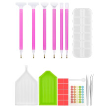 Sheryl&Rain 23Pcs Diamond Painting Accessories,12 Grids Diamond Painting Storage Boxes, Diamonds Art Accessories 6Pcs Drill Pens,Trays,Spoon,Labels,T