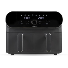 Tower T17138 Vortx Elite 10.4L Dual Basket Air Fryer with Sync Finish, 1700W, Graphite with Chrome Accents