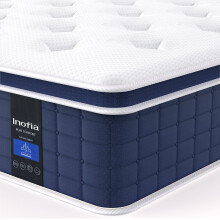 Inofia Single Mattress,12 Inch Memory Foam Sprung Mattress 3FT,Sleep Cool and Supportive,Pressure Relieving Airy Comfort Foam,Medium Firm Hybrid