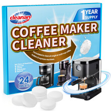 Coffee Machine cleaning and Descaling Tablets - 24 Pack, Removes Limescale, Deep Cleans, Enhances Coffee Taste, Extends Machine Lifespan, Compatible