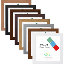 FRAME EAZY 24"x24" Square Photo Frame Dark Oak - Poster Frames With Safe Perspex Front & Wall Mounting Hooks - Square Picture Frame Dark Oak 24x24 In
