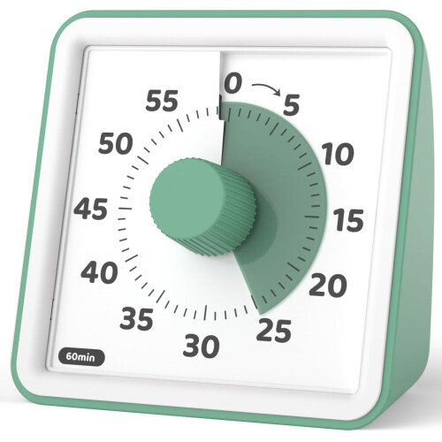 LIORQUE Visual Timer for Kids, 60 Minute Visual Countdown Timer for Classroom Teaching Cooking, Kids Time Management Tools with Silent Operation