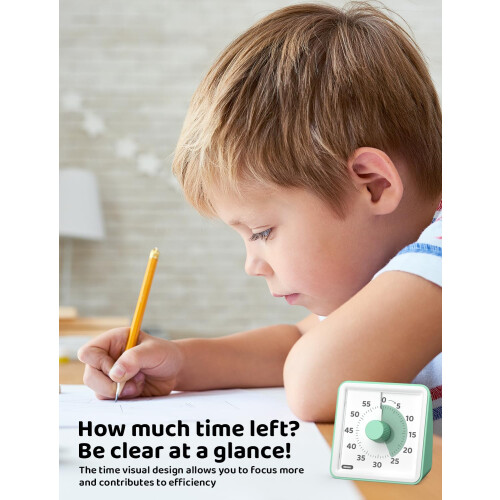 LIORQUE Visual Timer for Kids, 60 Minute Visual Countdown Timer for Classroom Teaching Cooking, Kids Time Management Tools with Silent Operation 2