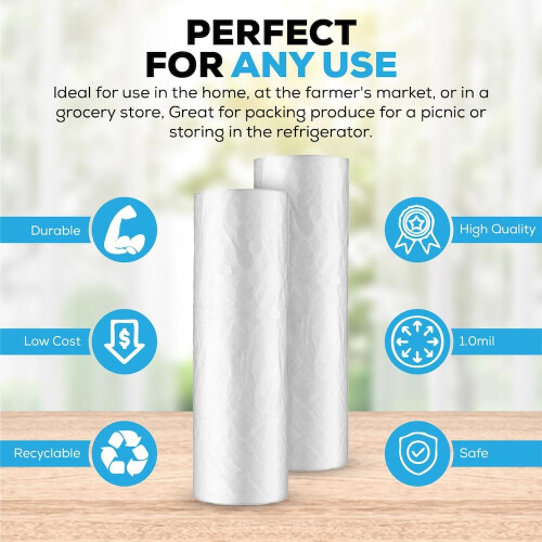 500 x Clear Plastic Freezer Bags on Roll 2