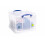 Really Useful Box Plastic Storage 42 Litre Clear Pack Of 2 3