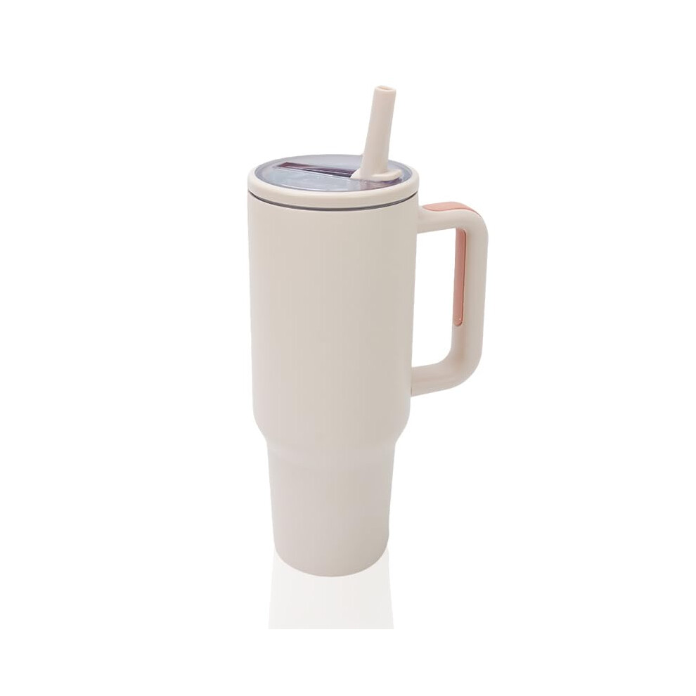 Cherrykelly 40Oz (1200Ml) Tumbler With Handle & Flip Straw | Stainless Steel Travel Coffee Mug | Insulated Thermal Cup | Hot & Cold Drinks Water Bott