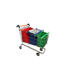 Trolley Bags for Shopping Trolley, Pack 3 of Bags with cool bag, Replace Carrier Bags, Heavy Duty Reusable Fabric Foldable Bag Organiser for Grocery