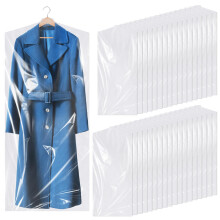 50 Pack Plastic Clothes Covers, Dry Cleaning Bags, Garment Bags 60 * 140 cm