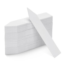 KINGLAKE 100Pcs White Plastic Plant Labels & Markers, 10x2cm, Waterproof, Reusable, Ideal for Herb, Seed, Flower, Potted Plants