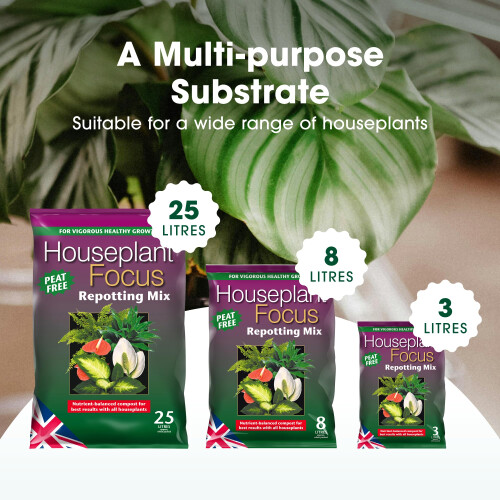 Houseplant Focus Repotting Mix Peat Free 8L, brown 2