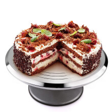 Uten Cake Turntable, 12 inch Cake Turntable, Aluminium Cake Stand Decorating Display, Revolving Cake Stand with Non-Slip Rubber Bottom Nice Baking To