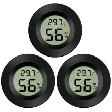 Thlevel Humidity Meter Sensor Thermometer with Humidity Small Thermometer Room Temperature for Greenhouse Basement 3 Pack