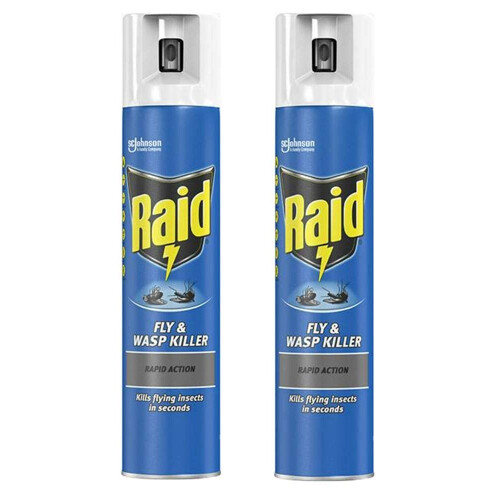 Sanicat 2 x Fly Wasp Killer Rapid Action Spray Can 300ml