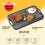 OVERMONT Pre-Seasoned Cast Iron Reversible Griddle Grill Pan with 5