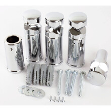 Turkish Zone Brackets for Heated Towel Rail Radiators Set of Universal Fit Flat Or Curved Chrome