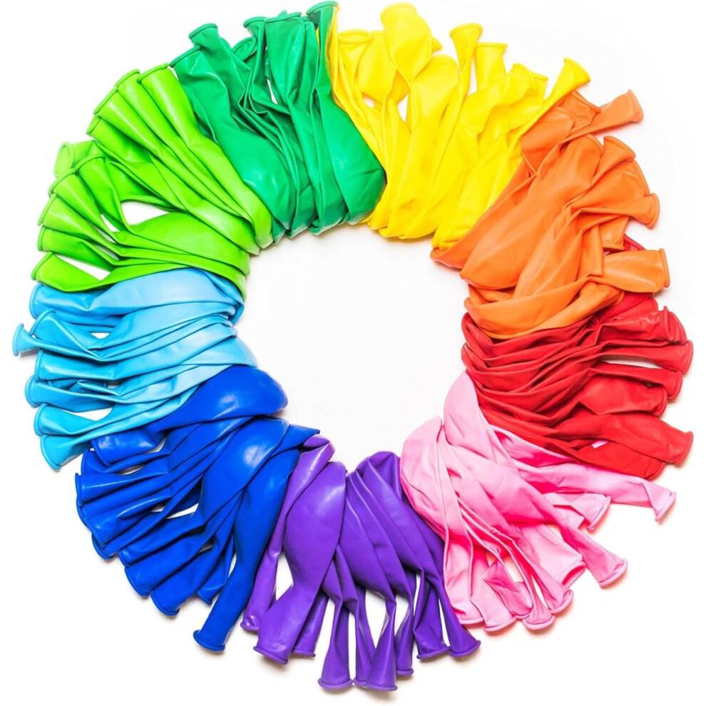 Sharkgear Party Balloons 100 Pcs 10In Assorted Colorful Balloon Bulk Pack 5008210892977