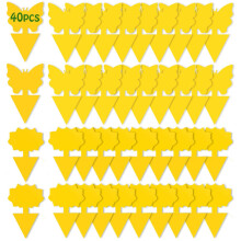 Fruit Fly Trap, 40 Pack Fruit Fly Killer Yellow Sticky Bug Insect Killer Double-sided Insect Catcher Sticky Bug Sticky Fruit Fly Killer for Houseplan