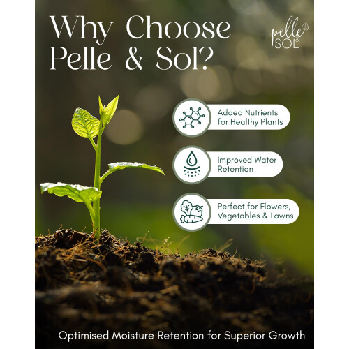 Pelle & Sol 60L Multi Purpose Compost - Compost for Outdoor Plants & 2
