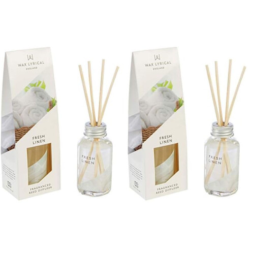 Wax Lyrical WAX LYRICAL Fresh Linen, 40ml Reed Diffuser (Pack of 2)