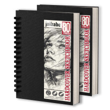 joibabe 2 Pack A5 Sketch Books Hardcover Spiral