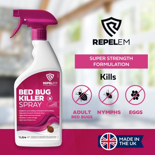 REPELEM Bed Bug Killer Spray - Large Beds Bugs Sprays, Kills Bedbugs at All Life Stages (2L Bed Bug Spray) 2