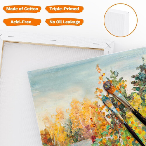 Koncci 9 Pack Stretched Canvas for Painting 2