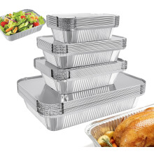 RUIXUE 40 Pieces Disposable Aluminium Foil Trays, 2250ml, 1100ml and 800ml Multi-Size Reusable Aluminium Dishes for Cooking and Roasting.