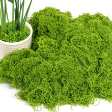 OFFCUP Artificial Moss, 150g Fake Green Moss Decorative Fake Bulk Mosses for Plant Garden Lawn Crafts Decoration Landscaping Model Making (Light Gree