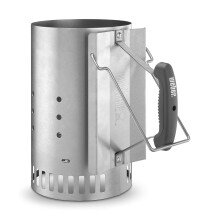 Weber Rapidfire Chimney Starter for Charcoal Barbecues/BBQ Accessory, Lights Charcoal Briquettes Quickly Without Lighter Fluid, Aluminised Steel, 6 L