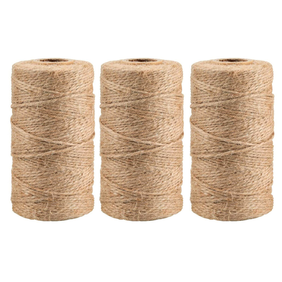 Jijacraft Natural Jute Twine String: 300M Jute Garden Twine Brown 2-Ply Thin String For Diy Crafts Floristry Bundling Gardening 71979861